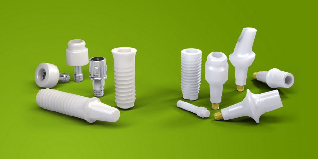 Impianto e dente in zirconio